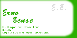 erno bense business card